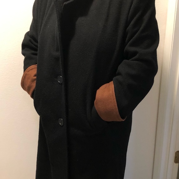 SPENCER DOUGLAS FORSTMANN WOOL BLND BLCK W/BRWN COLLAR & CUFFS USA MADE - Picture 8 of 13